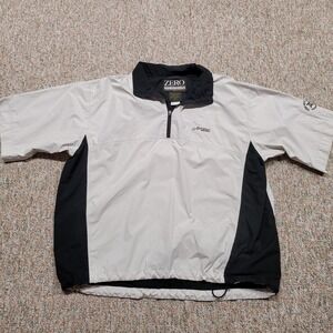 Zero Restriction Jacket Men XL Beige Black Golf Performance Pullover Quarter Zip
